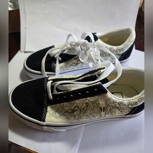 Black and White Graphic Sneakers